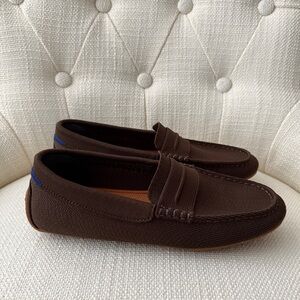 EUC Rothy’s Driving Loafer in Brown Herringbone